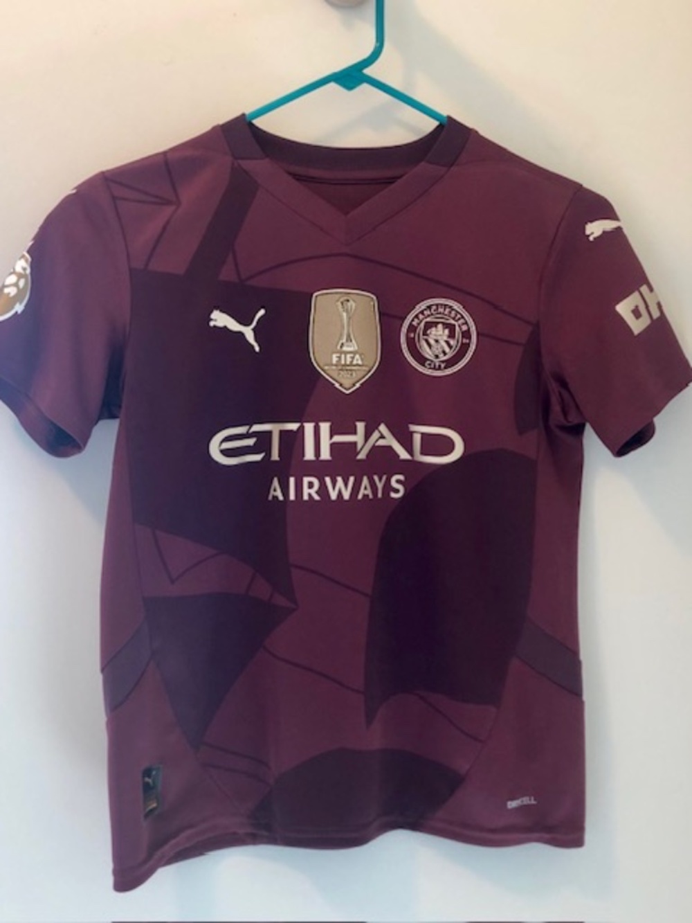Kids’ Manchester City 24/25 Third Jersey, US Youth Medium, Like New